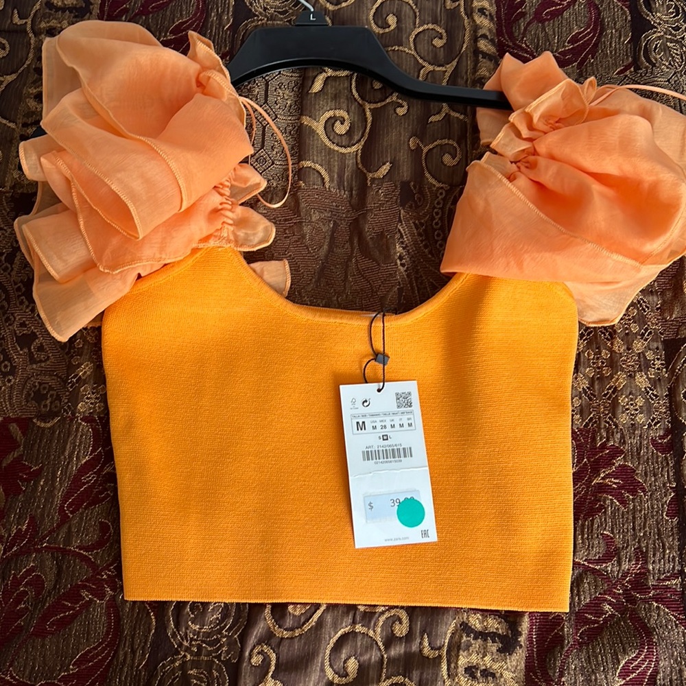 Brand new zara blogger style organza blouse
